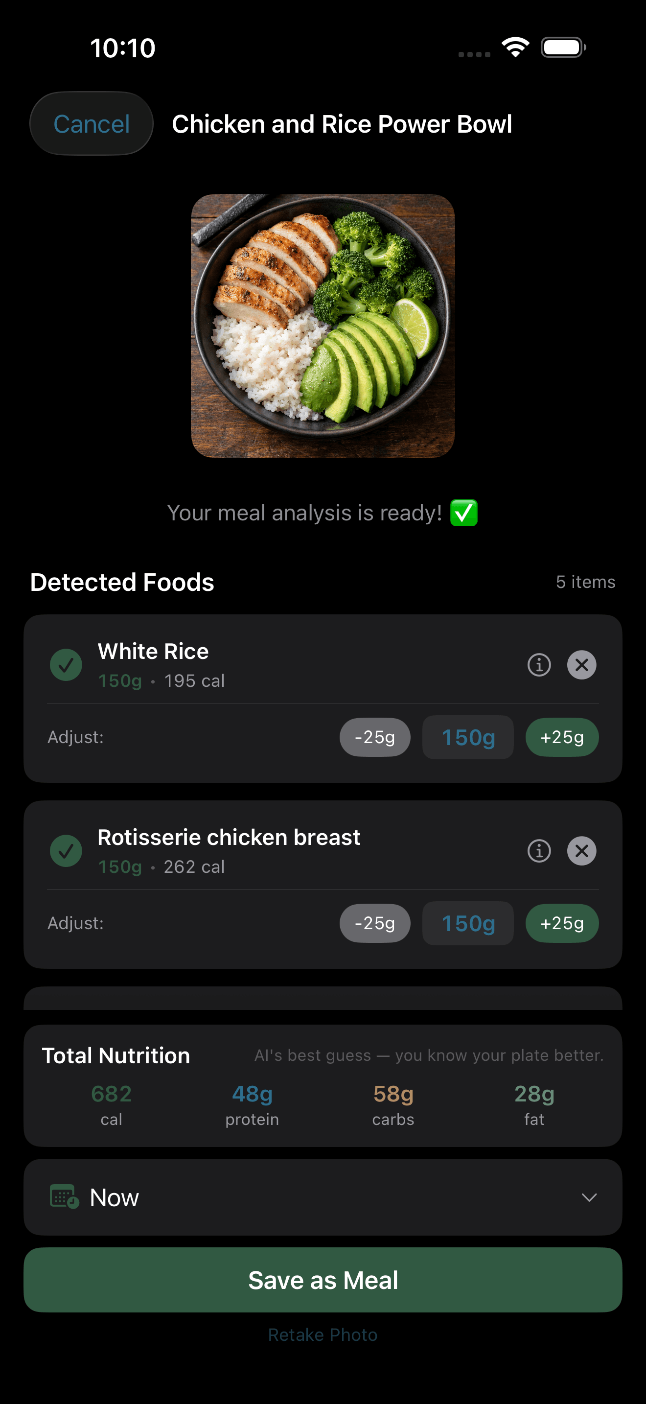Ellim App - Meal Tracking